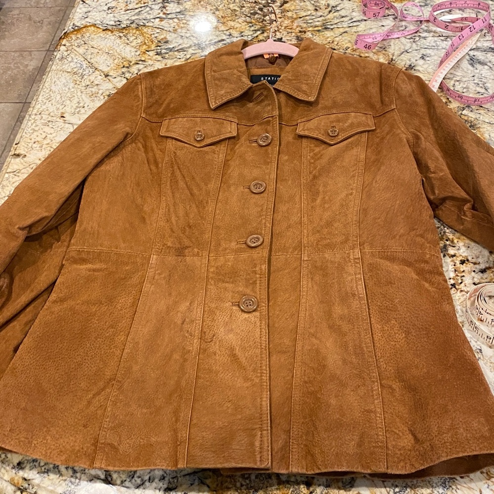 STATIC Leather Coat Jacket - Picture 8 of 13